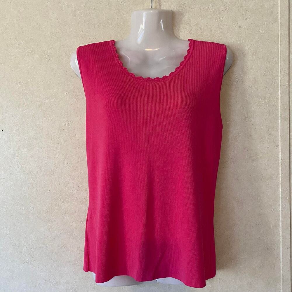Items by Michelle Nicole Knitted Tank Top‎ Sleeveless Round Neck Pink Large NEW